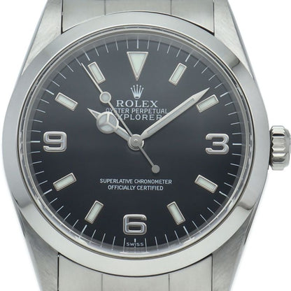 Rolex Only Swiss SS Watch Black Polished