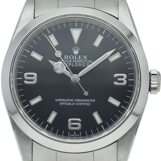 Rolex Only Swiss SS Watch Black Polished