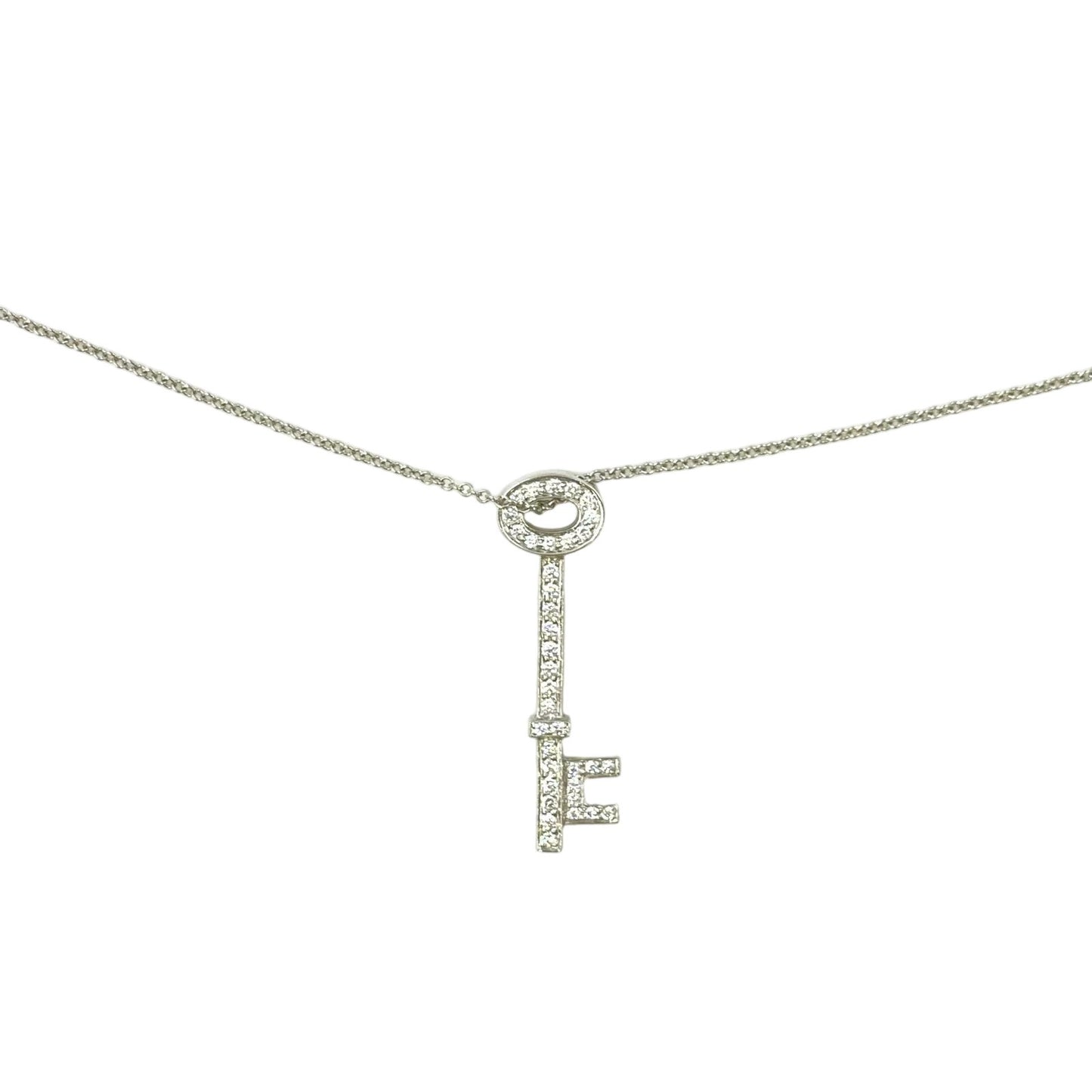 Tiffany & Co Key Pendant Diamond Necklace — view 2