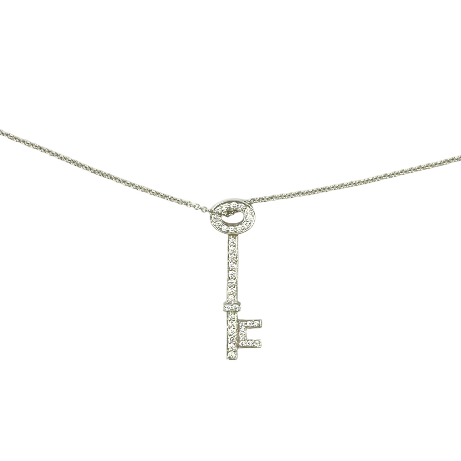 Tiffany & Co Key Pendant Diamond Necklace — view 2