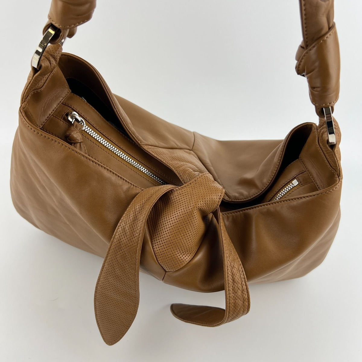 Loewe Anagram Shoulder Bag Brown Leather Vintage — view 12