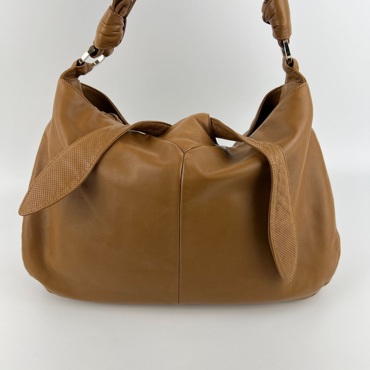 Loewe Anagram Shoulder Bag Brown Leather Vintage — view 3