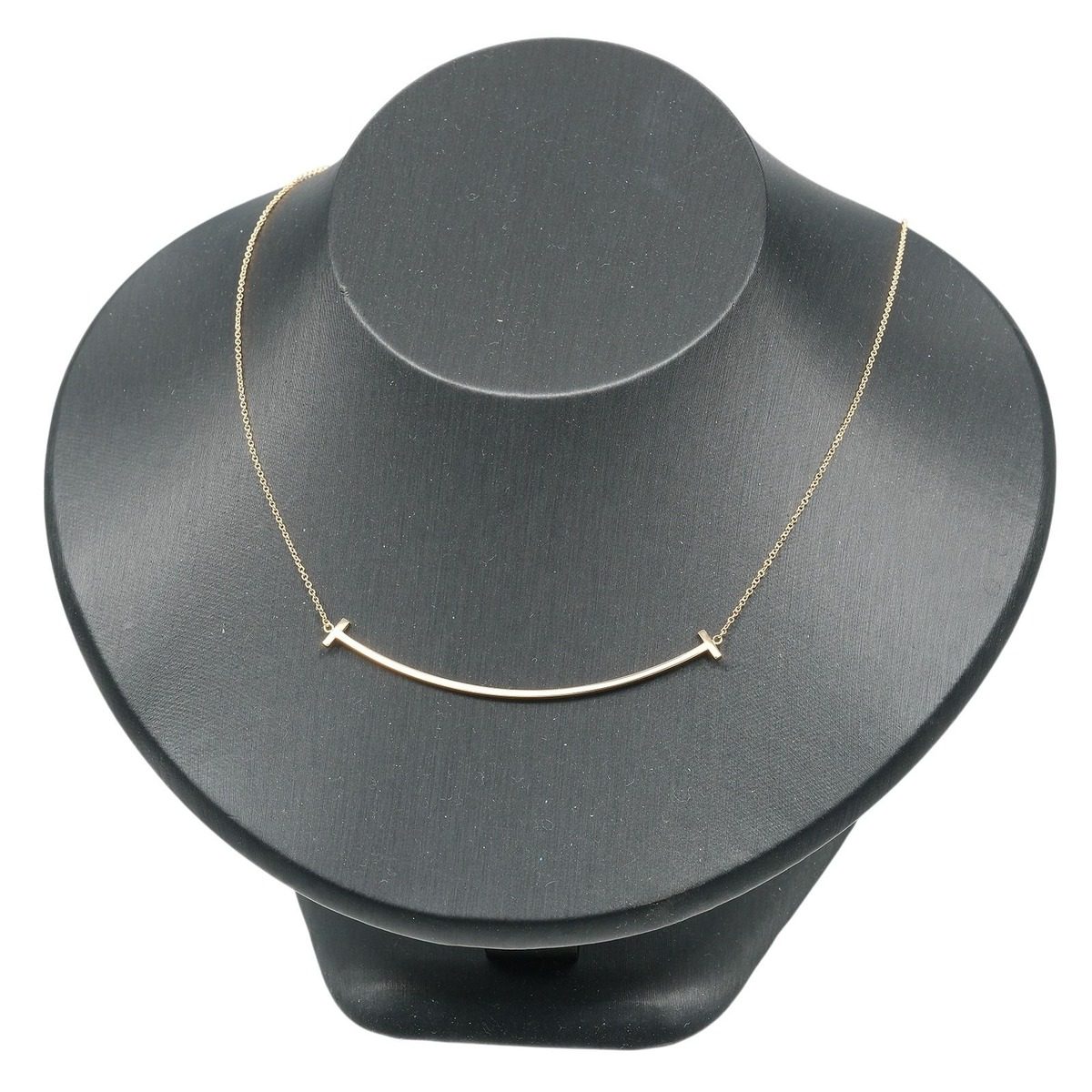 Tiffany & Co T Smile Large 18k Pink Gold Necklace — view 2