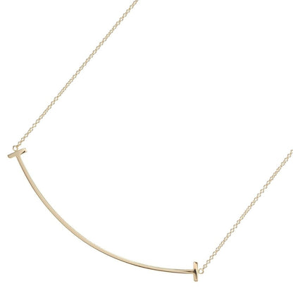 Tiffany & Co T Smile Large 18k Pink Gold Necklace — view 3