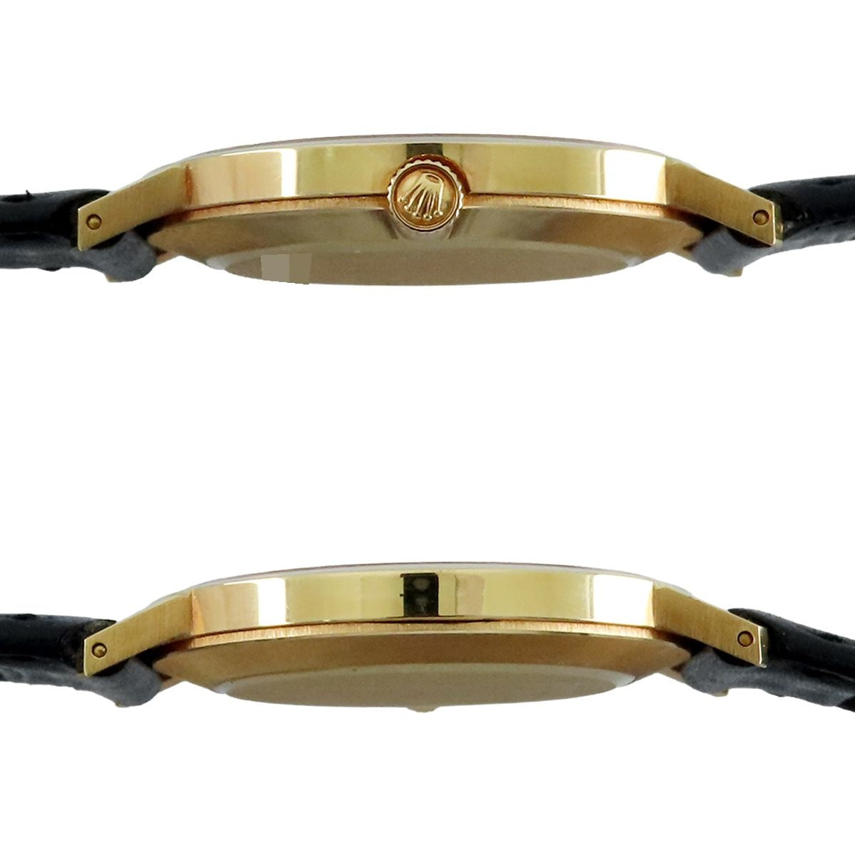 Rolex Cellini Champagne 18k Yellow Gold Leather Round Post Vintage Watch Manual — view 6