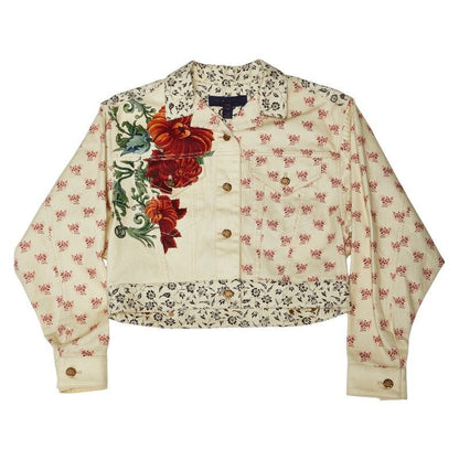 Louis Vuitton Flower Denim Jacket 34 Multicolor Cotton