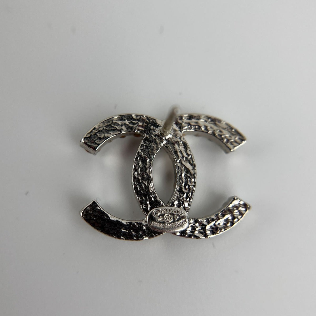Chanel CC Logo Earrings Silver Vintage — view 5