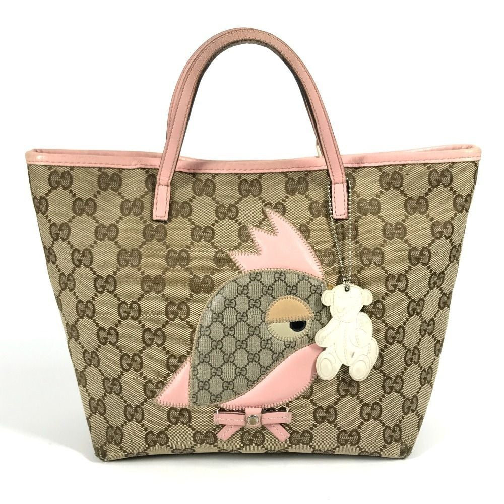 Gucci Handbag Papagallo Parrot GG Canvas Leather Pink