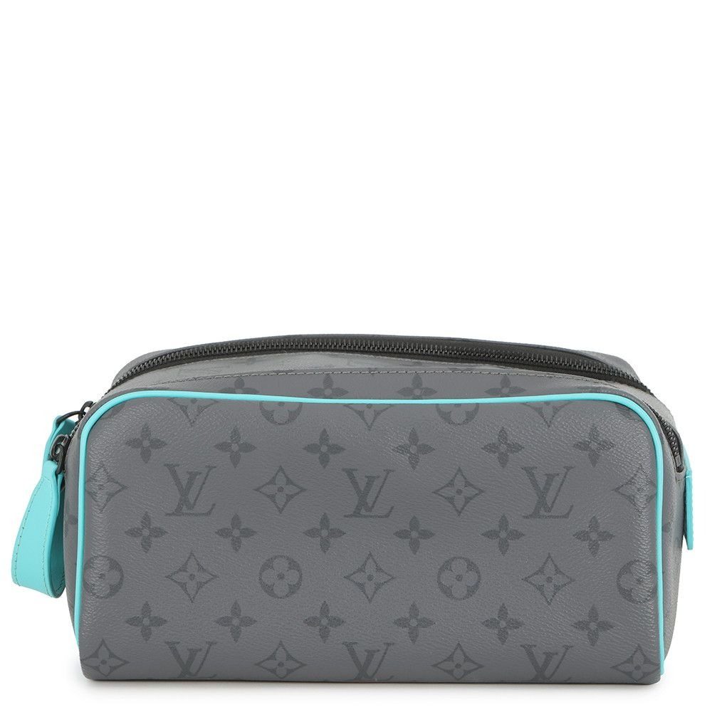 Louis Vuitton Clutch Monogram Eclipse Reverse Dopp Kit Black