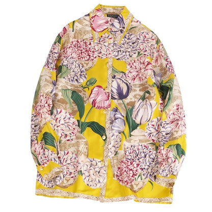 Gucci Shirt Tom Ford Period Blouse All Over Pattern Silk Top