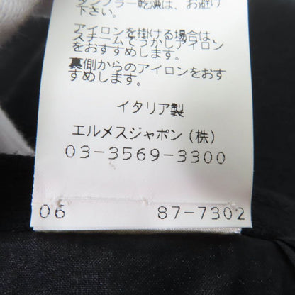 Hermes 100% Wool 100% Silk Lining Lining H Pattern Knee Length Tight Skirt