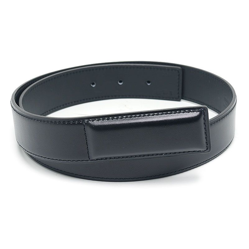 Hermes Leather Belt Black Size 75 Stamped □R Manufactured In 2014