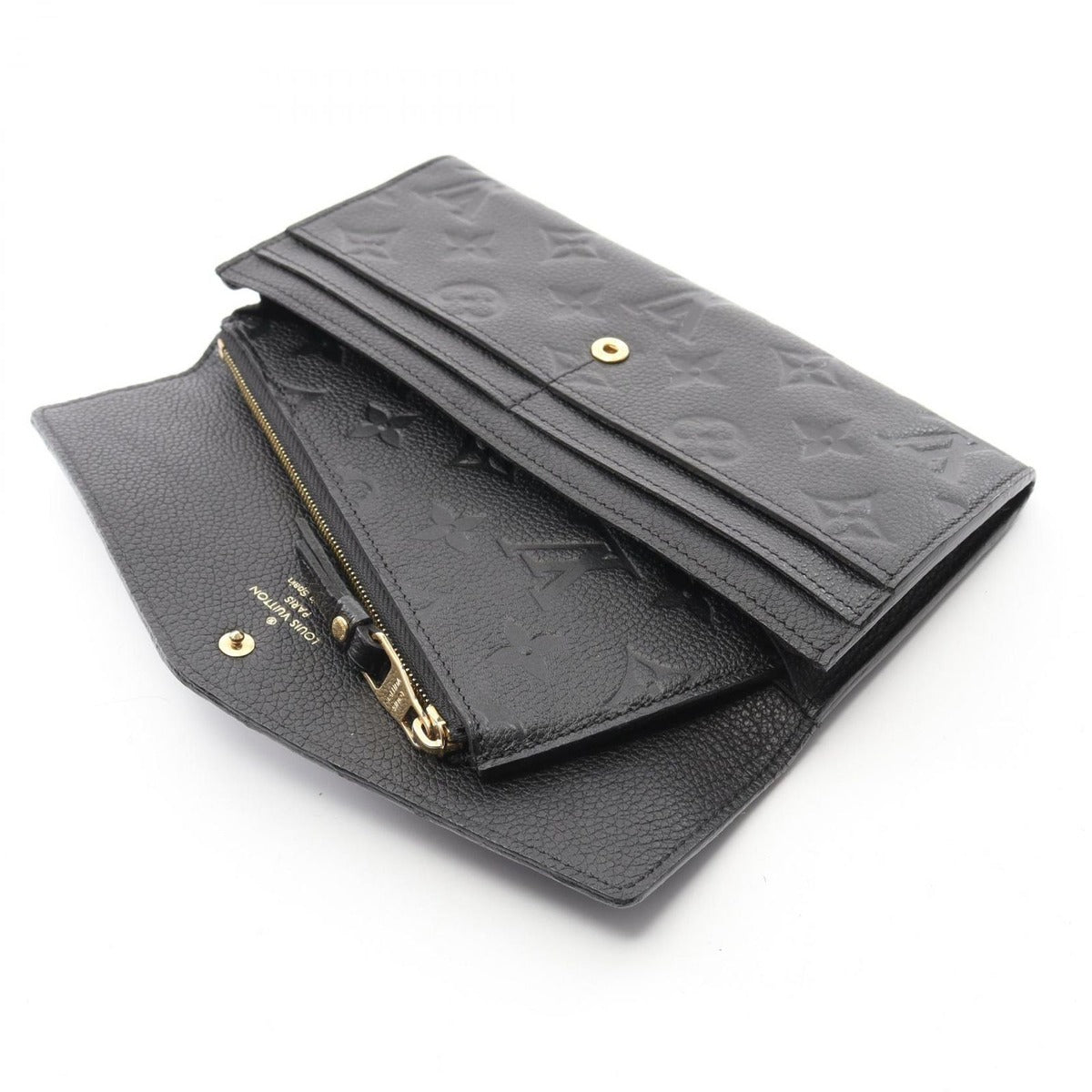 Louis Vuitton Bifold Wallet Portefeuille Curies Noir Black Leather — view 12