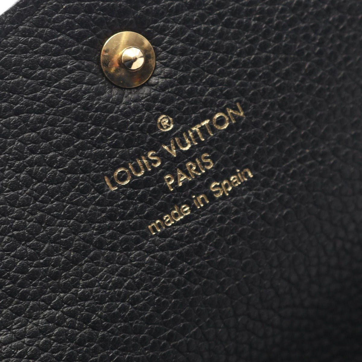 Louis Vuitton Bifold Wallet Portefeuille Curies Noir Black Leather — view 4