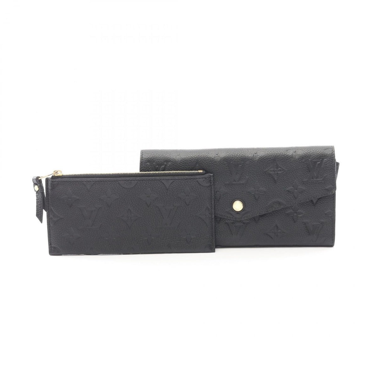Louis Vuitton Bifold Wallet Portefeuille Curies Noir Black Leather — view 6