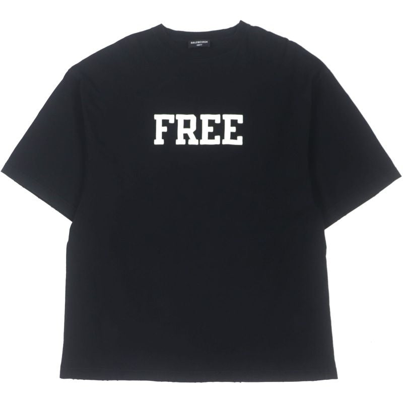 Balenciaga Unifit 100% Cotton FREE Logo Damaged Crew Neck Oversized