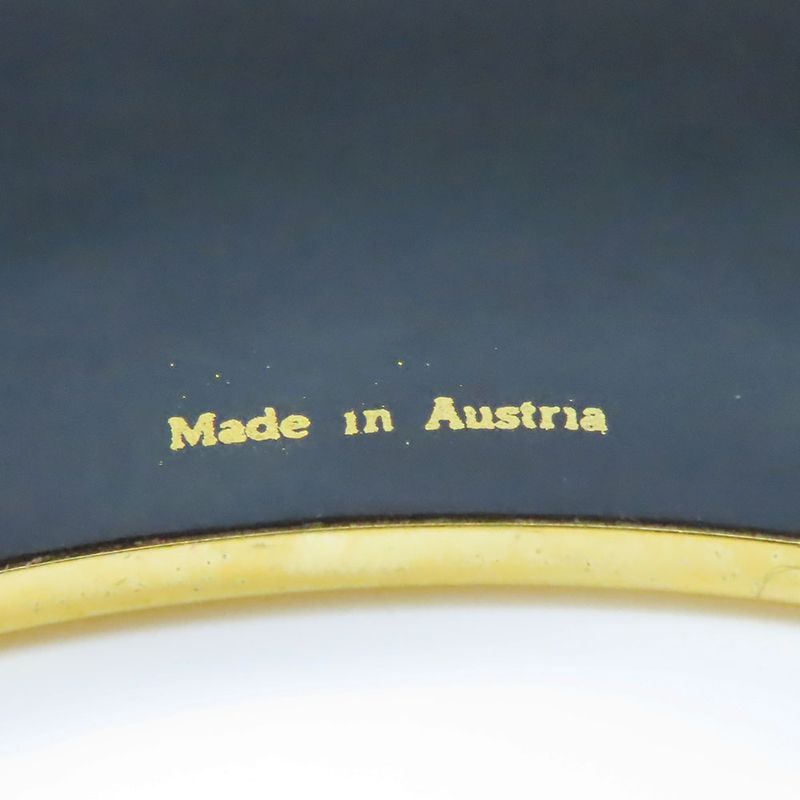 Hermes Bangle Emile Metal Cloisonne Black Multicolor Gold Hardware Plated