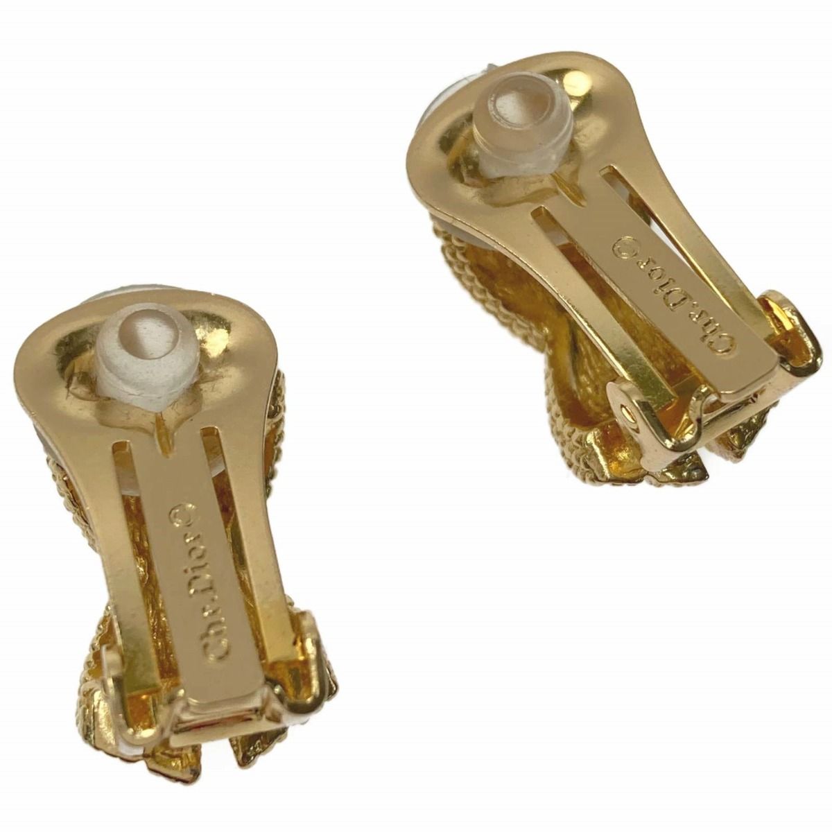 Christian Dior Cross X Design Gold GP Earring