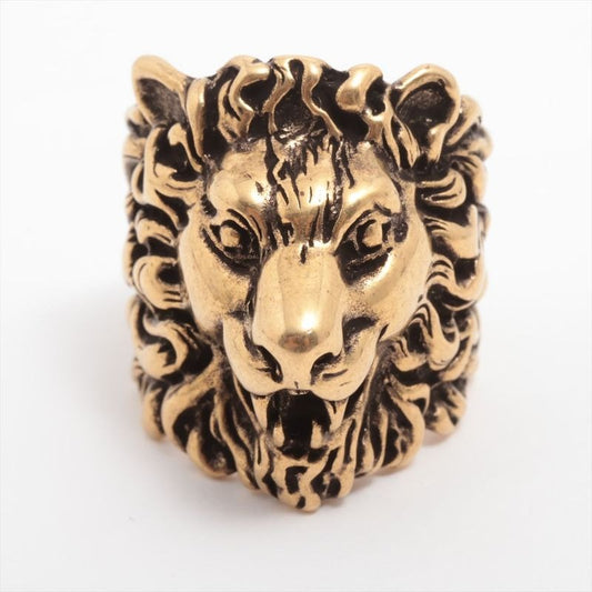 Gucci Michele Period Lion Head GP Ring 19