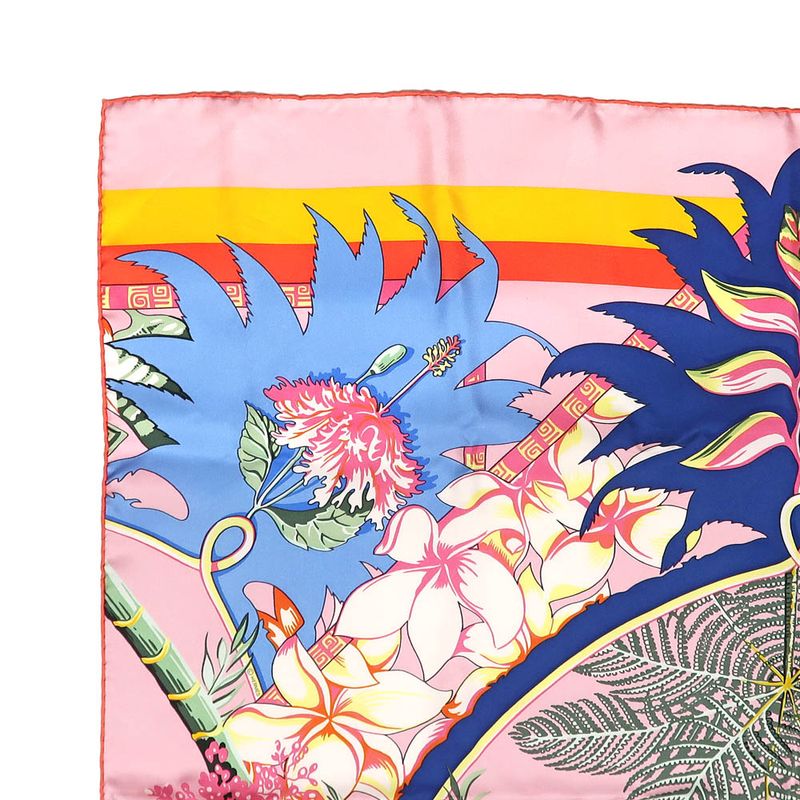 Hermes Rectangle Aloha Pink 100% Silk Scarf Large Accessory
