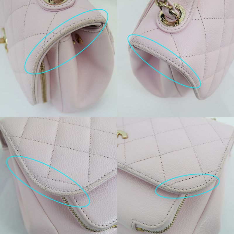 Chanel Business Affinity A93607 Pink Matelasse Caviar Hand Shoulder Bag
