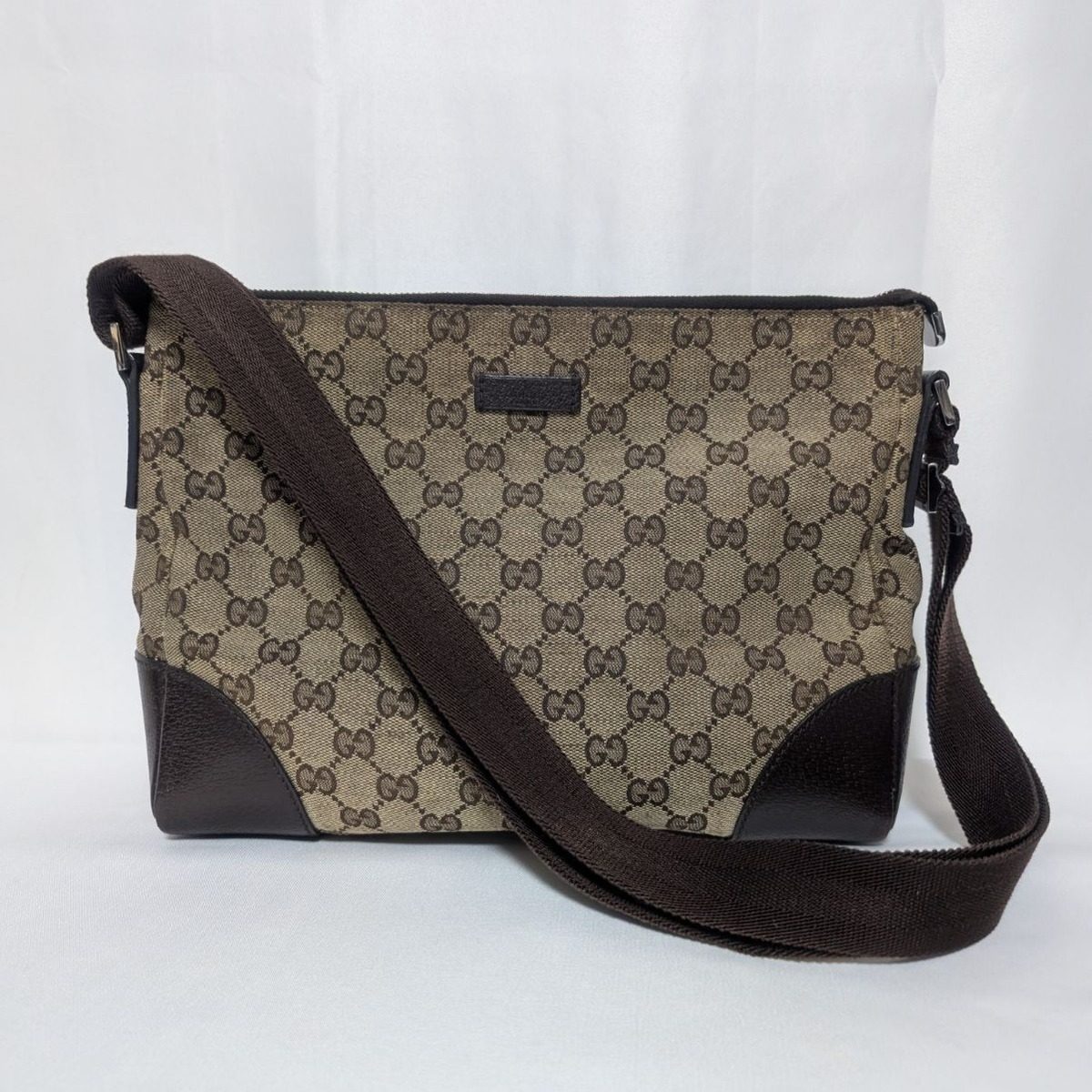 Gucci GG Canvas Shoulder Bag Brown