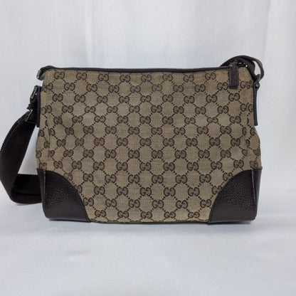Gucci GG Canvas Shoulder Bag Brown — view 2