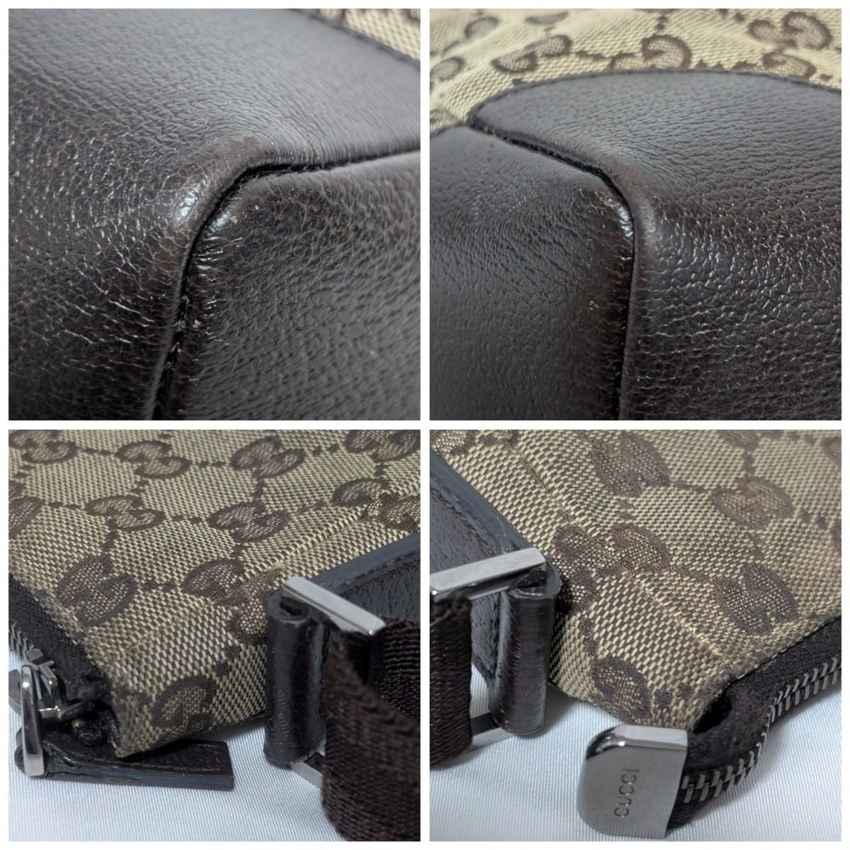 Gucci GG Canvas Shoulder Bag Brown — view 7