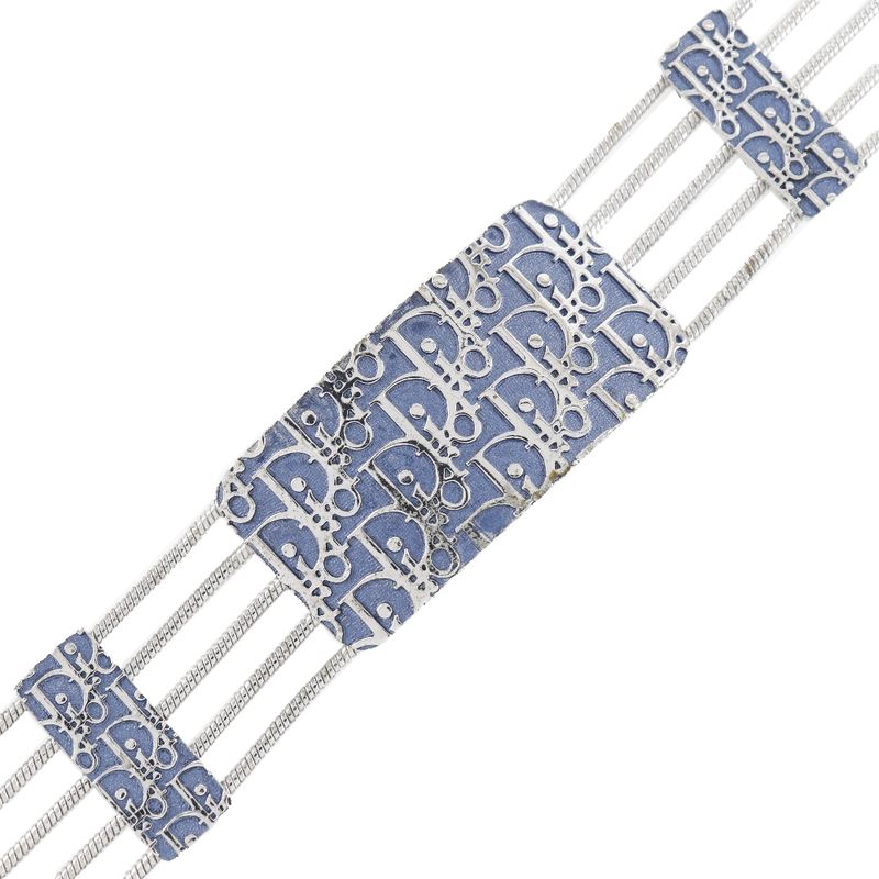 Dior Trotter 5strands Metal Silver Women's 56.8g Choker