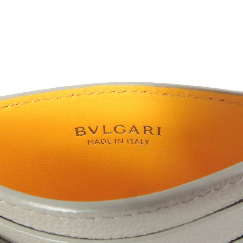 Bvlgari 294147 Bvlgari MAN Logo Hardware Leather Card Case Business Card Holder