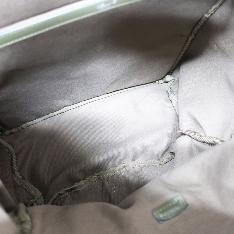 Celine Medium Trekking Backpack Rucksack Khaki Green Cotton Backpack