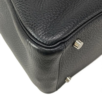 Hermes Shoulder Bag Lindy 30 Black Silver Hardware