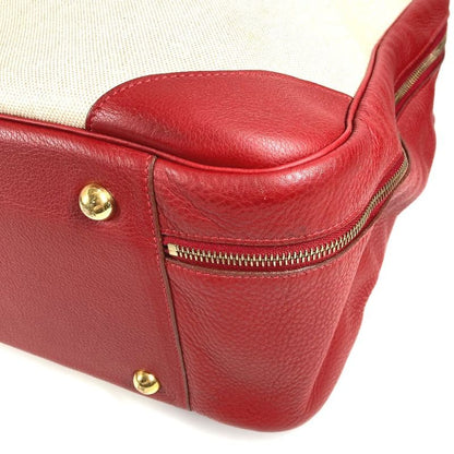 Hermes Boston Bag Victoria 60 Victoria 60 Toile Ash Red