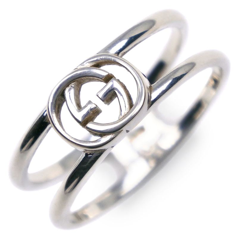 Gucci G Logo Ring Silver 925 Size 10 Ladies 2.0g Ring