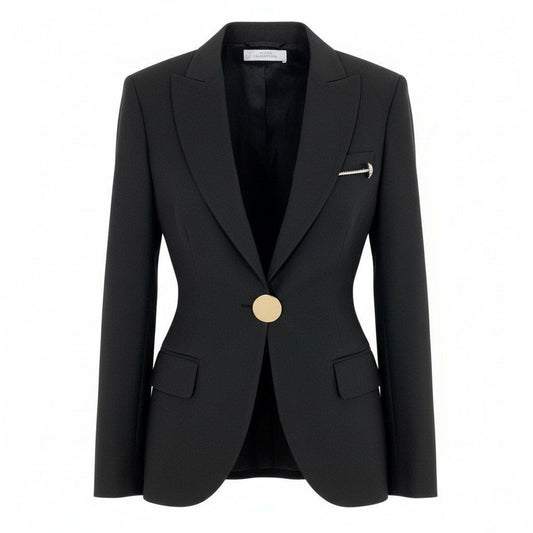 Versace Id6 Collection Terre Jacket Elastic Stretch Logo Plate 40 Black