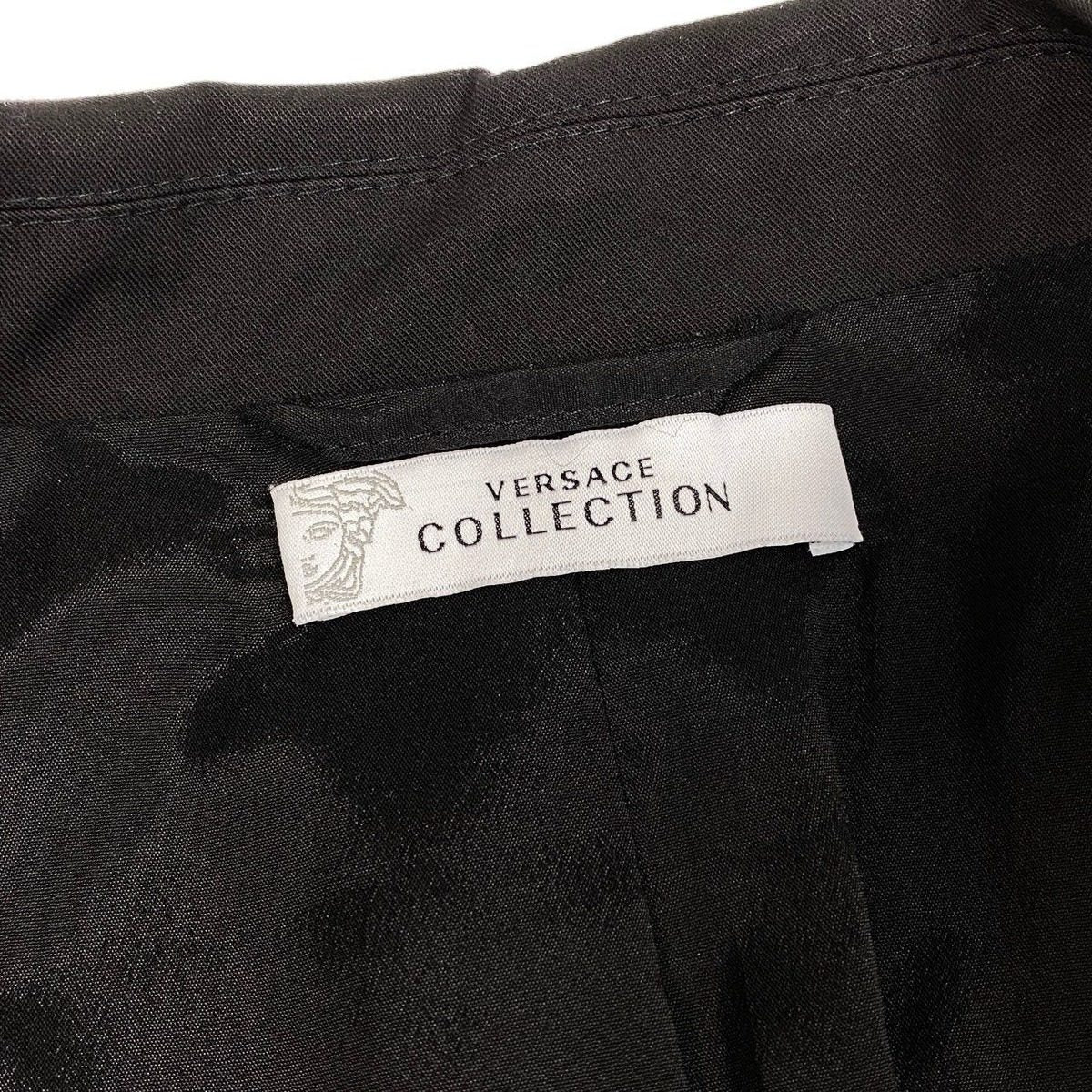 Versace Id6 Collection Terre Jacket Elastic Stretch Logo Plate 40 Black — view 10