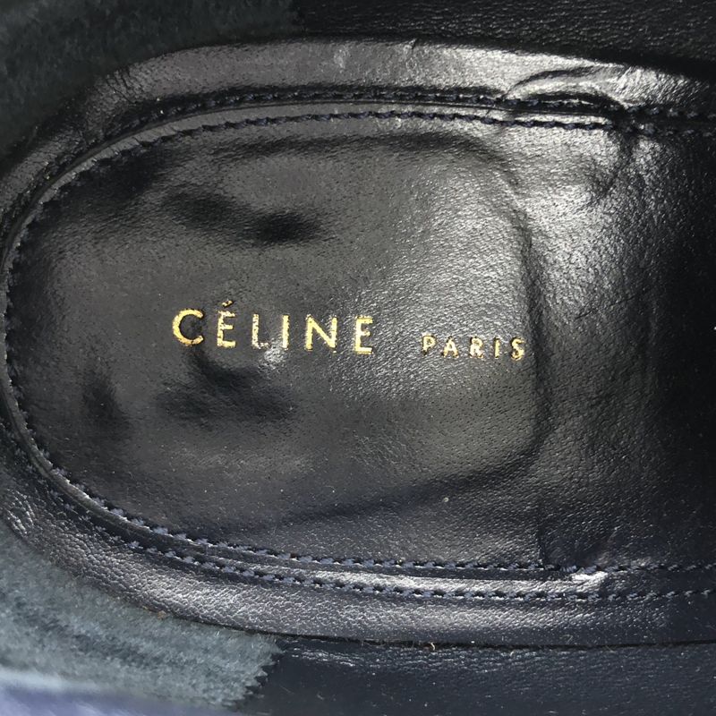 Celine Phoebe Period Side Gore Leather Boots Black 39.5
