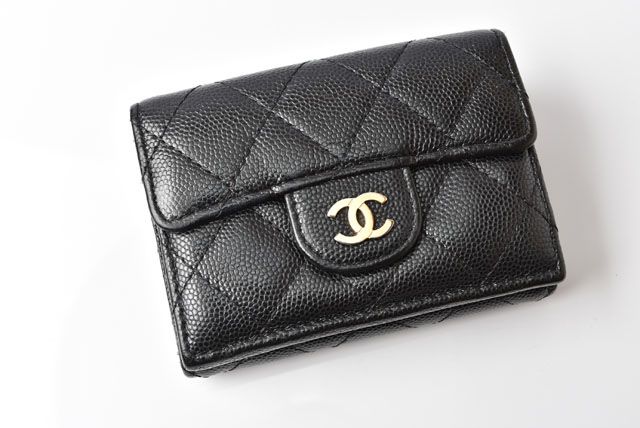 Chanel Coin Case Mini Wallet Chanel Compact Wallet A84401 Trifold Wallet Caviar