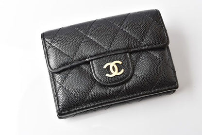 Chanel Coin Case Mini Wallet Chanel Compact Wallet A84401 Trifold Wallet Caviar