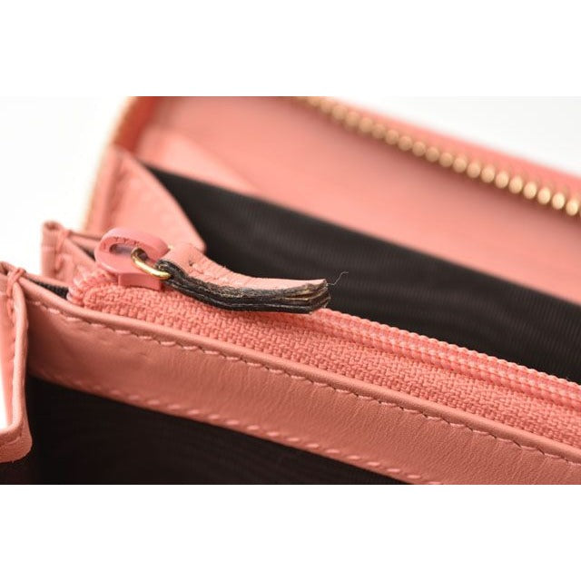 Gucci Wallet Long Round Zipper GG Marmont Ribbon Pink — view 3