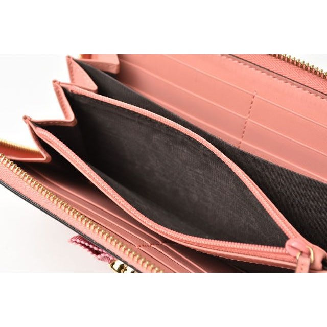 Gucci Wallet Long Round Zipper GG Marmont Ribbon Pink — view 6