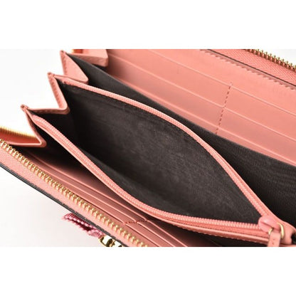 Gucci Wallet Long Round Zipper GG Marmont Ribbon Pink — view 6
