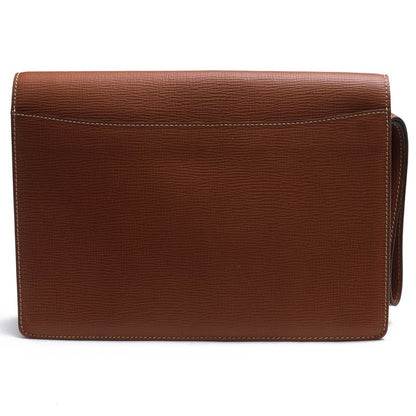 Loewe Bag Second Bag Clutch Bag Men Leather Genuine Leather Brown Shredded