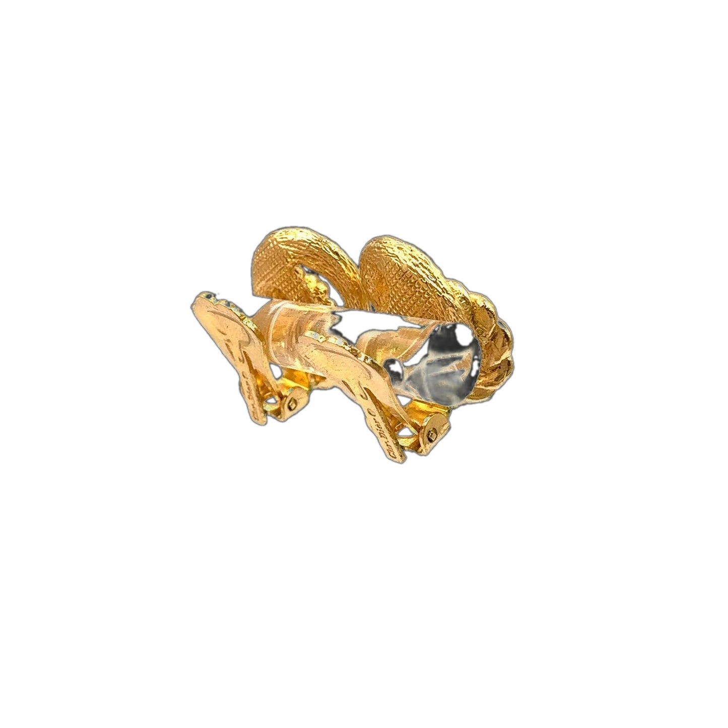 Dior Twist Gold Plated Earrings — view 2