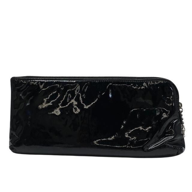Chanel Cruise Line Pouch Small Pouch Multi Pouch Coco Mark Enamel Leather Black