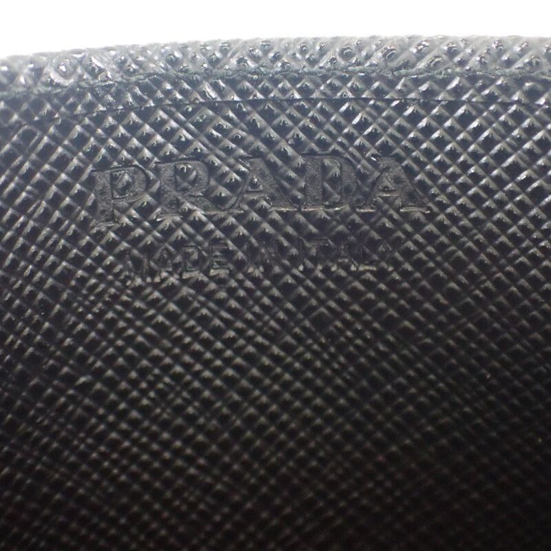 Prada Re-nylon X Saffiano Leather 2mc025_2dmh_f0002 Card Case Nylon Black