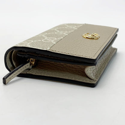 Gucci Marmont Double G Mini Wallet Denim Xleather 658610 Black Bifold Wallet