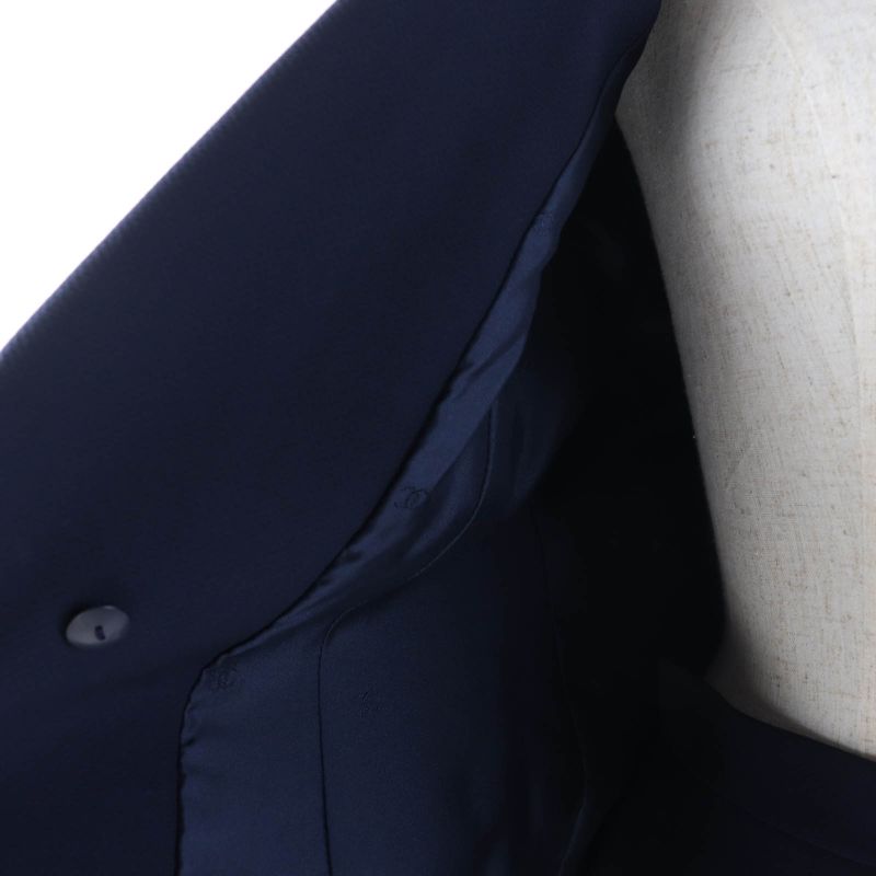 CHANEL Vintage 96P P06410v04616 100% Wool Coco Mark Button Jacket And Skirt