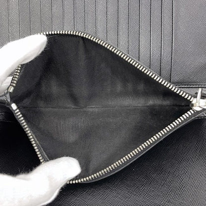 Prada Round Zipper Long Wallet Black NERO 2ml220 Excellent Condition