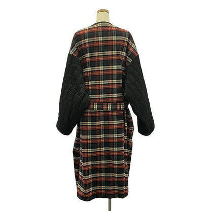 Balenciaga - 2018 - Quilted Check Gown Coat - 34 - Red Black White - Women's